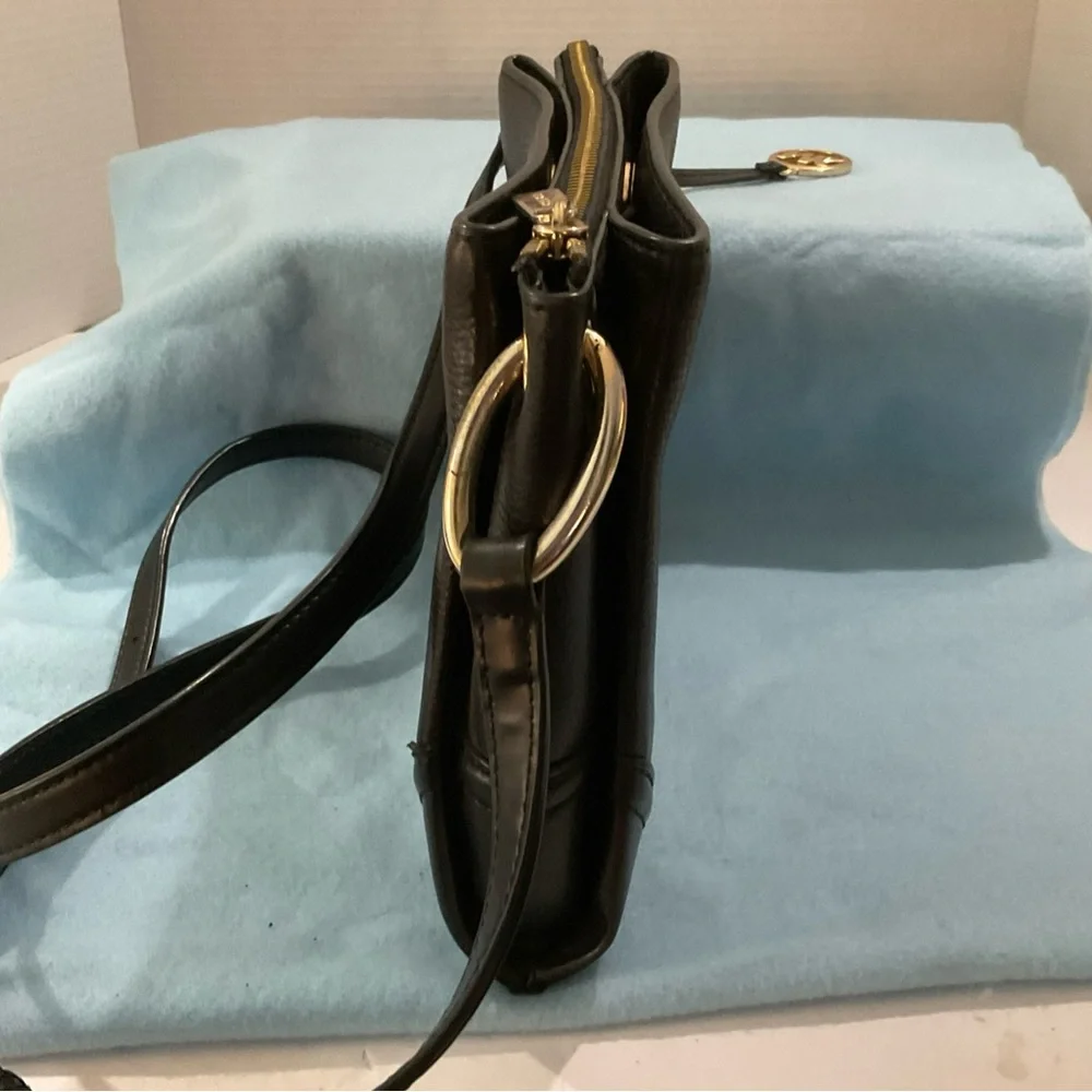 Michael Kors Black‎ Leather Crossbody Bag